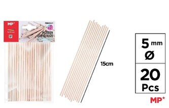 Patyczki drewniane 5mm 20szt