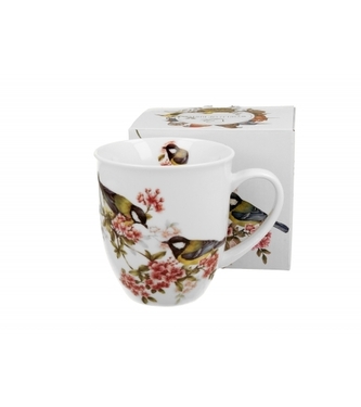 Porcelánový hrnek - sýkorky, 400 ml