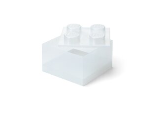 LEGO úložný box 4 s víkem - třpytivá průhledná