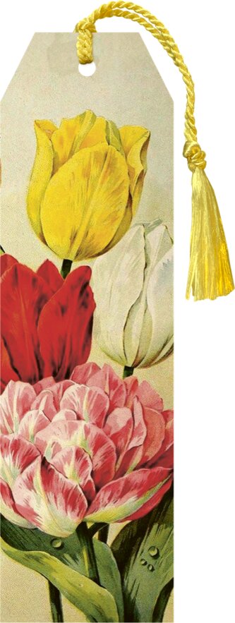 Knižní záložka Yellow Spring Flowers Tulips