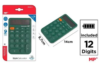 Kalkulator 8,7x14cm zielony