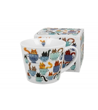 Porcelánový hrnek kocouři v hrnku, 610 ml