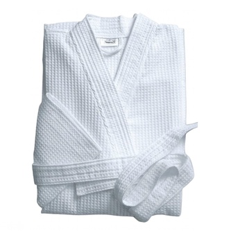 Jerry Fabrics Vaflový župan JF bílá velikost L