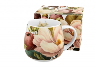 Porcelánový hrnek soudek - magnólie, 430 ml