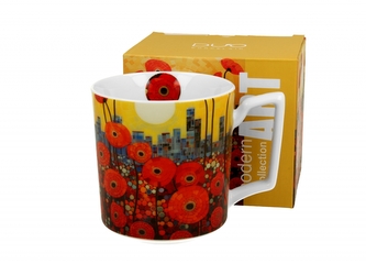 Porcelánový hrnek - vlčí máky, 450 ml