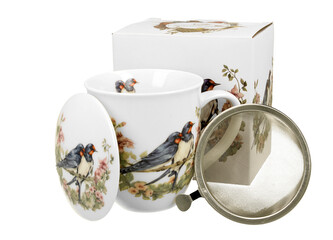 Kubek z zaparzaczem Ptasi Świat JASKÓŁKI