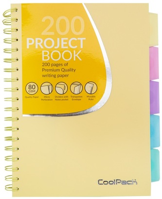 Kołonotes A4 PP Pastel żółty CoolPack, Patio