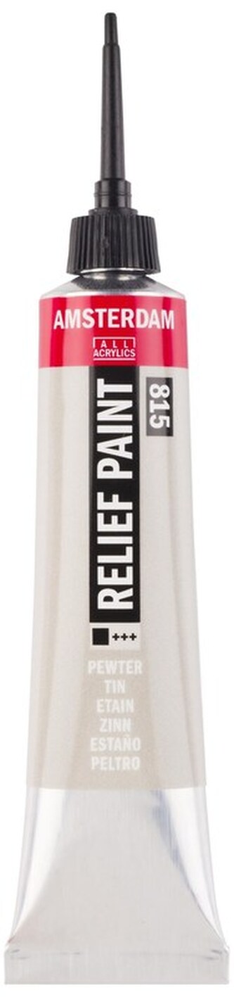 Farba konturowa Amsterdam Relief Paint 20ml Pewter 815, Talens