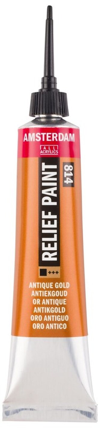 Farba konturowa pasta Relief Paint 814 Artique Gold 20ml. Amsterdam, Talens