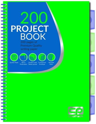 Kołonotes A4 200 k. neon zielony CoolPack, Patio