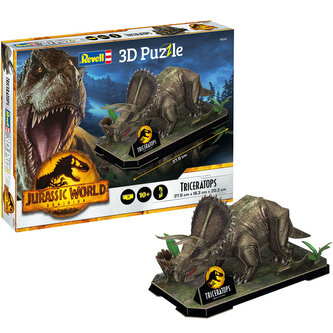 3D Puzzle Jurský svět - Triceratops, 44 dílků