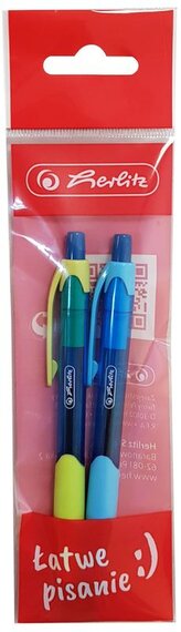 Długopis żelowy Jelly niebieski 2szt, 9575523, Herlitz