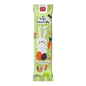 Lízátko vegan čokoláda zajíček 15 g BIO   ROSENGARTEN