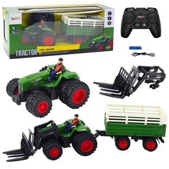 Traktor z przyczepą RC zdalnie sterowany Traktor z przyczepą RC zdalnie sterowany