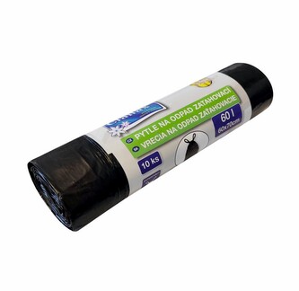 Pytel na odpad 60L 10 ks černé ZATAHOVACÍ