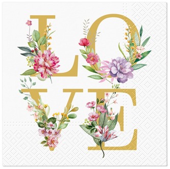 Serwetki 33x33cm Love Power, Paw