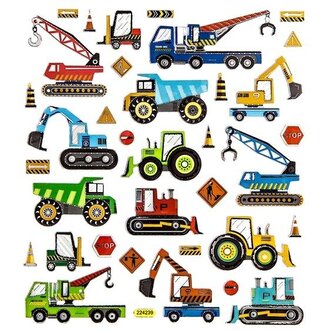 Naklejki Pojazdy budowlane 35szt