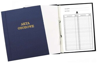 Akta osobowe oklejane ABCDE granat b/n 339-102, Warta
