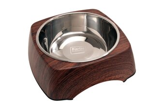 Karlie Miska nerez v dřevěném stojánku 1400ml, palisandr