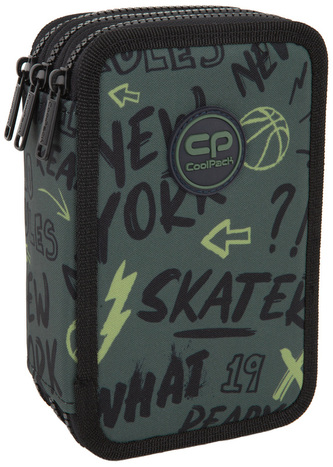 Piórnik potrójny z wyposażeniem Jumper 3 Tiger CoolPack, Patio