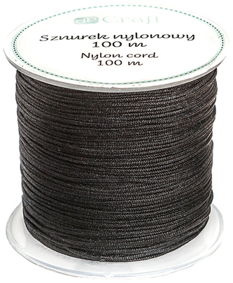 Sznurek nylonowy 0,8mm 100m czarny