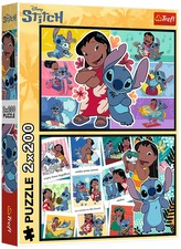 Puzzle 2x200-el. Szczęśliwe życie Stitcha / Disney Lilo&Stitch, Trefl