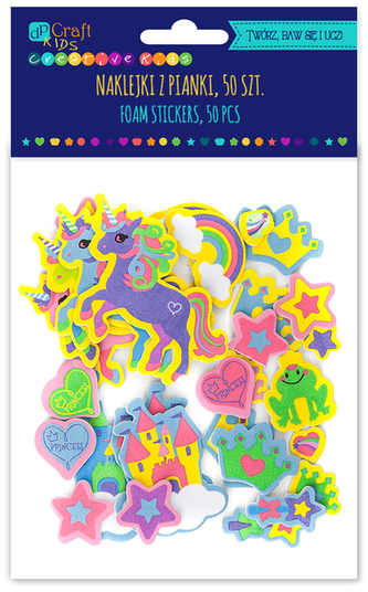 Naklejki z pianki - Jednorożce 50szt