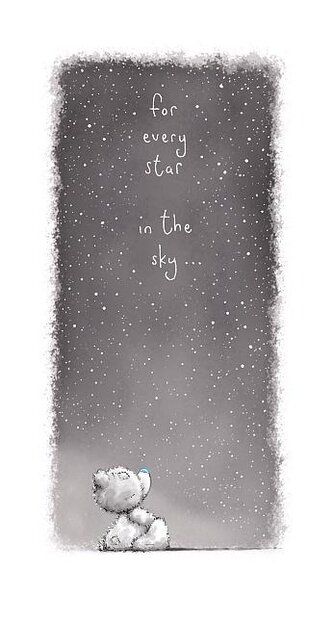 Kartka okolicznościowa Miś pod gwiazdami