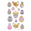 Naklejki z kryształkami Jajka i kurki 14szt