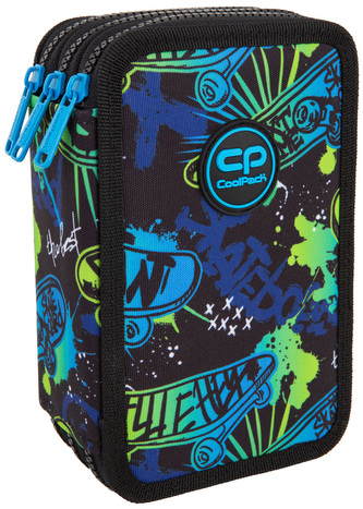 Piórnik potrójny z wyposażeniem Jumper 3 Skate Night CoolPack, Patio