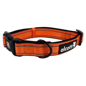 Alcott Reflexní obojek pro psy Adventure oranžový neon velikost L