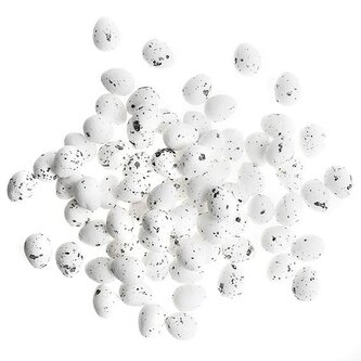 Jajka styropianowe nakrapiane 1,8cm 80szt białe