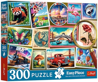 Puzzle 300-el. EasyPiece Znaczki pocztowe, Trefl