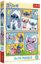 Puzzle 2x70-el. Brak nudy ze Stitchem / Disney Lilo&Stitch, Trefl
