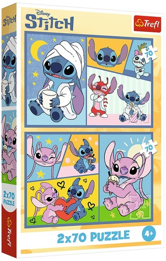 Puzzle 2x70-el. Brak nudy ze Stitchem / Disney Lilo&Stitch, Trefl