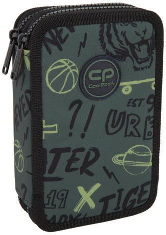Piórnik podwójny z wyposażeniem Jumper 2 Tiger CoolPack, Patio