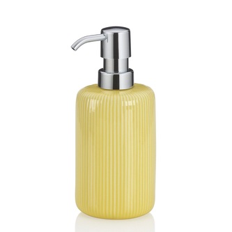 KELA Dávkovač mýdla Ava keramika žlutá 17,5cm 7,5cm  350,0 ml KL-24430