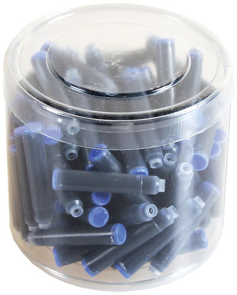 Naboje atramentowe nieb. 100 szt w cylindrze., Cresco