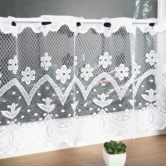 Dekorační metrážová vitrážová záclona MILA bílá výška 40 cm MyBestHome