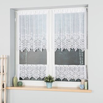 Dekorační metrážová vitrážová záclona STANA bílá výška 80 cm MyBestHome