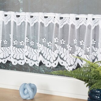 Dekorační metrážová vitrážová záclona KRISTA bílá výška 30 cm MyBestHome