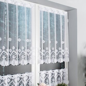 Dekorační metrážová vitrážová záclona MILA bílá výška 90 cm MyBestHome