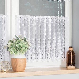 Dekorační metrážová vitrážová záclona EMILA bílá výška 50 cm MyBestHome