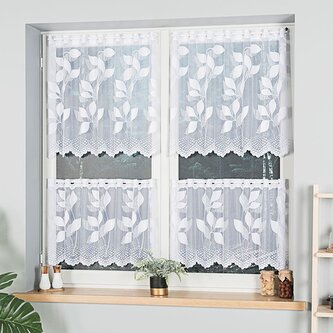 Dekorační metrážová vitrážová záclona OLGA bílá výška 70 cm MyBestHome