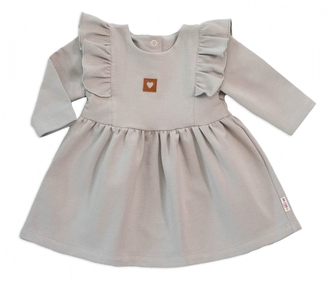 Dětské teplákové šaty, tunika Vintage Love - šedé; 56 (1-2m)
