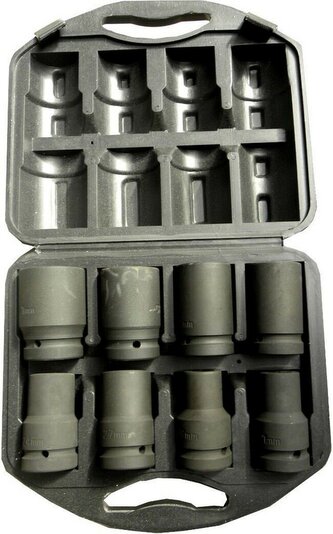 Sada nástrčných hlavic 1", 8ks, 19-41mm GEKO