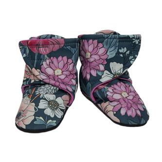 Capáčky barefoot Softshell Garden bloom; Barva: šedá; Velikost: 2 - délka stélky: 12 cm Capáčky barefoot Softshell Garden bloom; Barva: šedá; Velikost: 2 - délka stélky: 12 cm