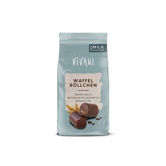 Rolky oplatkové v mléčné čokoládě 125 g BIO   VIVANI