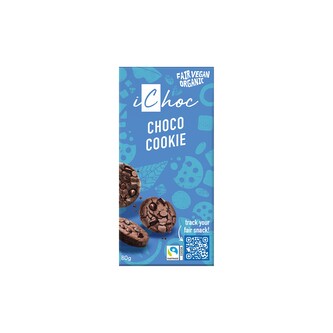 Čokoláda vegan cookie iChoc 80 g BIO   VIVANI