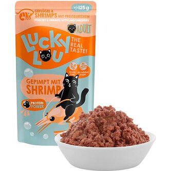 Lucky Lou Lifestage Adult s drůbežím masem a krevetami 125 g